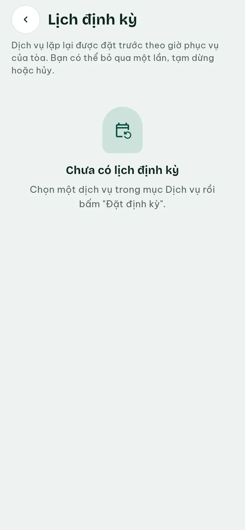 Ảnh màn hình bước 3: Mở Lịch định kỳ