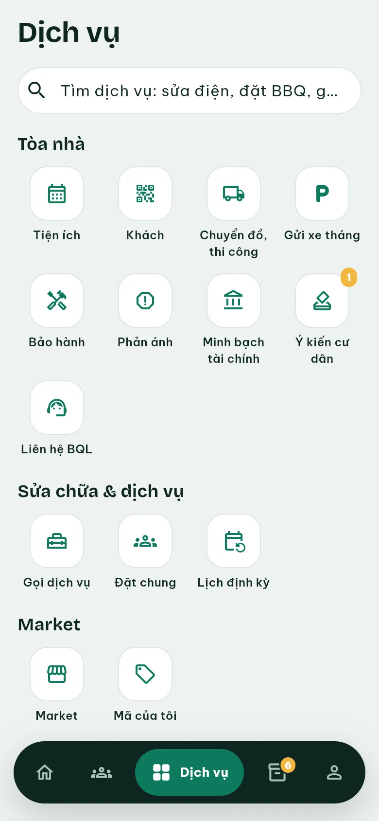 Ảnh màn hình bước 1: Mở tab Ưu đãi & dịch vụ