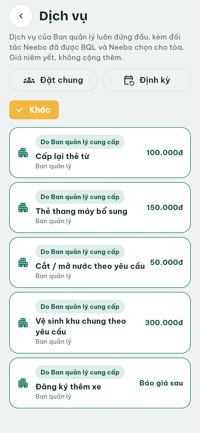 Ảnh màn hình bước 1: Mở Gọi dịch vụ