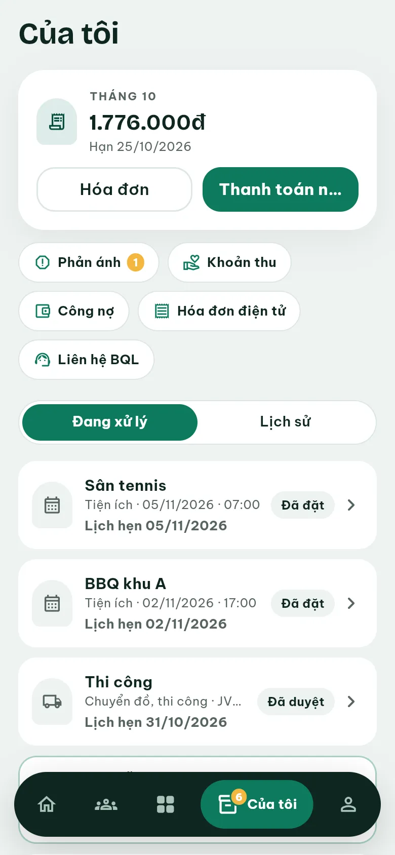 Ảnh màn hình bước 1: Mở đơn