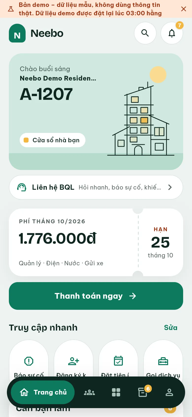 Ảnh màn hình bước 1: Bấm nút Tìm